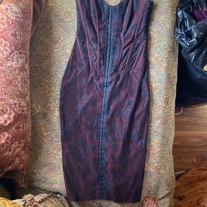 Karen Millen UK 10 vampiress strapless goth dress